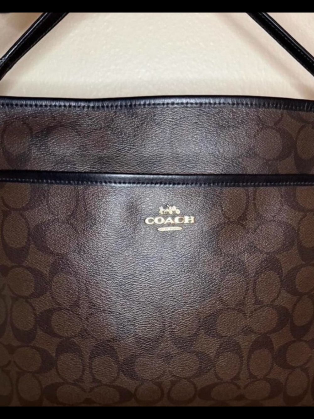 Coach Signature File Crossbody Bag - Brown/Black